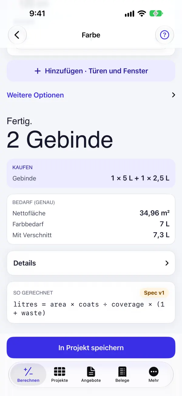 Farbe in ganzen Eimern