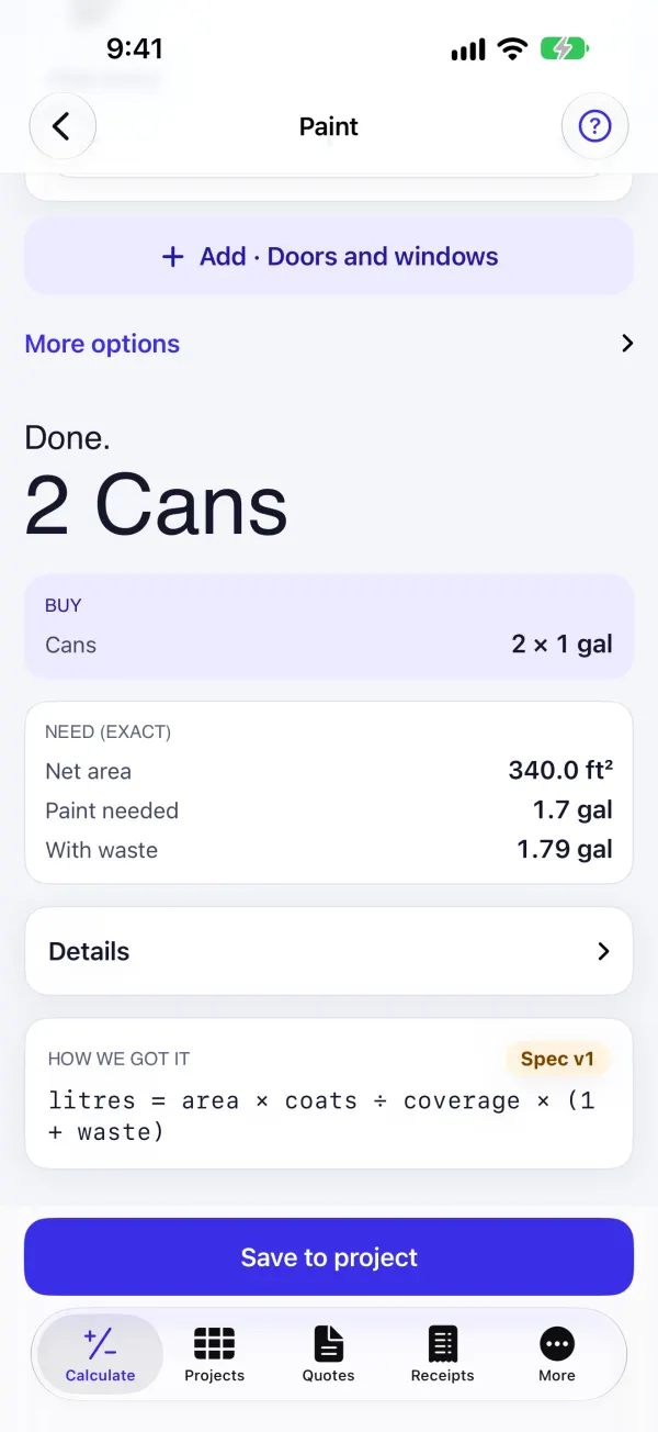 Paint in whole cans