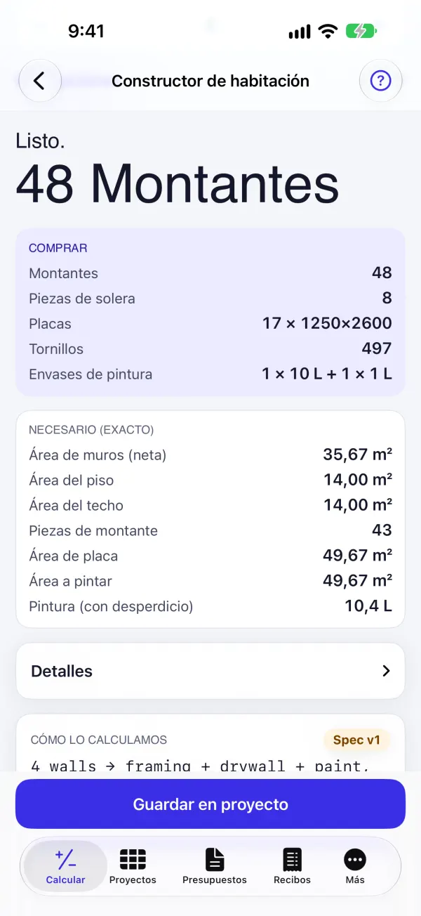 Una habitación entera de una vez