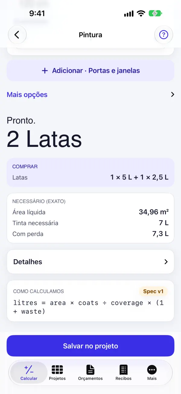 Tinta em latas inteiras