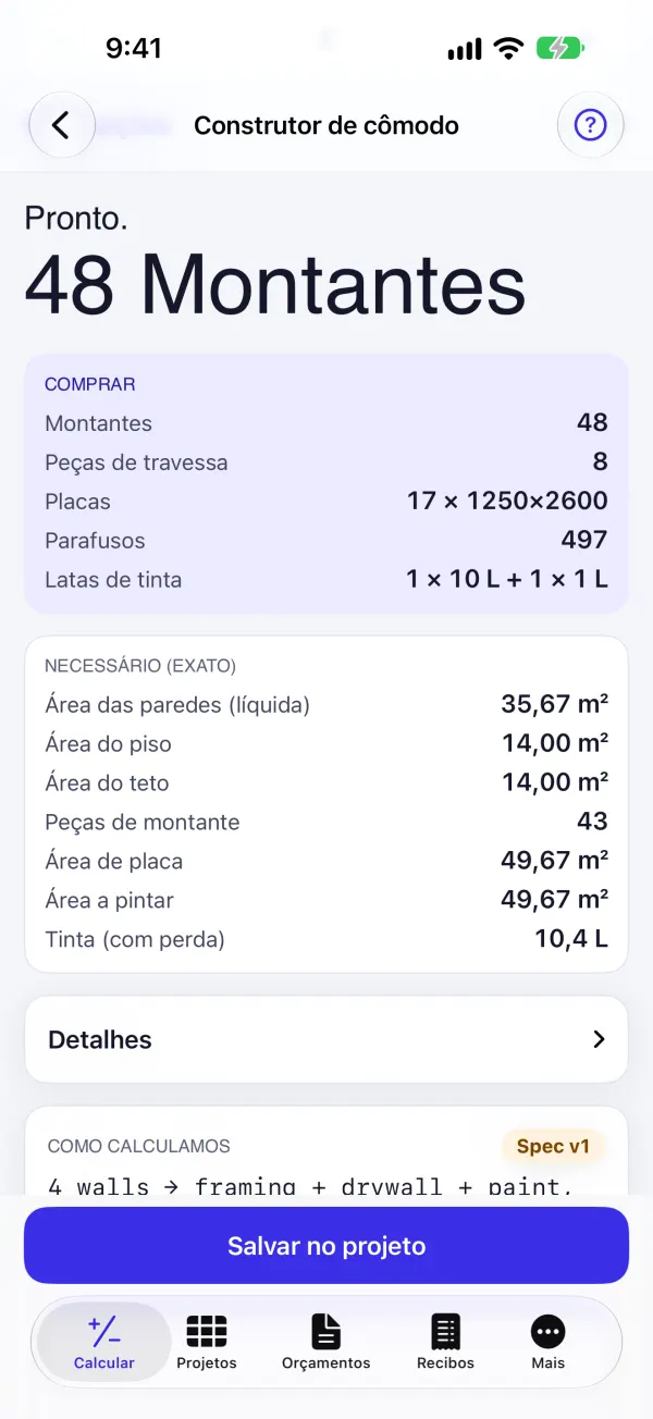 Um cômodo inteiro de uma vez